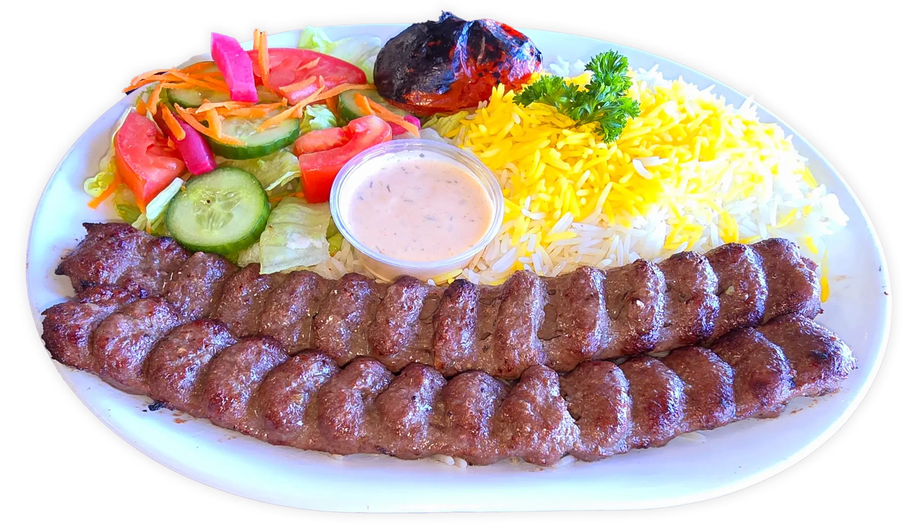 Beef Kebab — Koobideh · 2 skewers