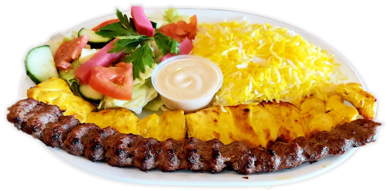 Vaziri Breast — Chicken Breast & Koobideh Kebab